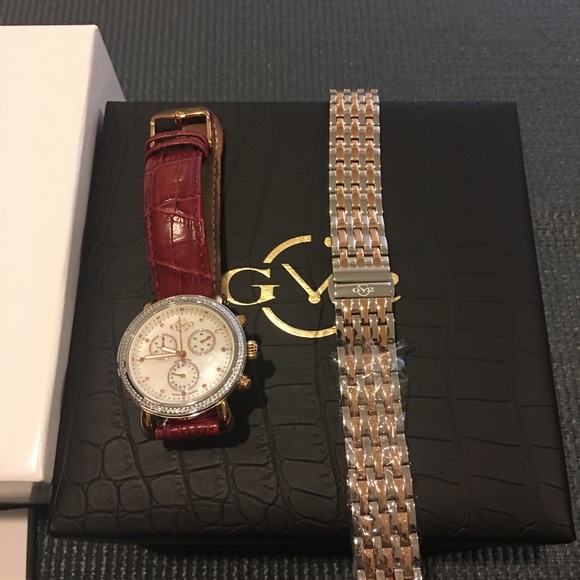 GV2 Chronograph Watch 37mm Marsala Two tone - Picture 5 of 6